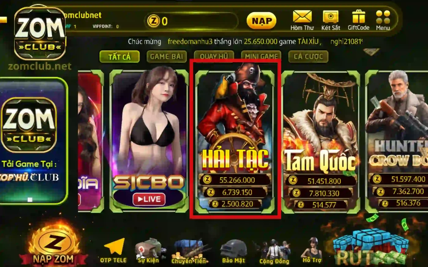 Giao diện cướp biển của trò chơi thu hút nhiều tay chơi trải nghiệm