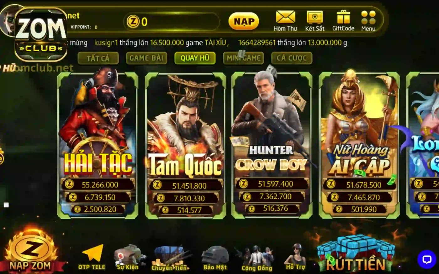 Quay hũ là điểm đến thu hút mọi thành viên