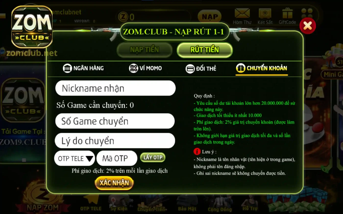 Quy định cần ghi nhớ trong quá trình thao tác rút tiền  